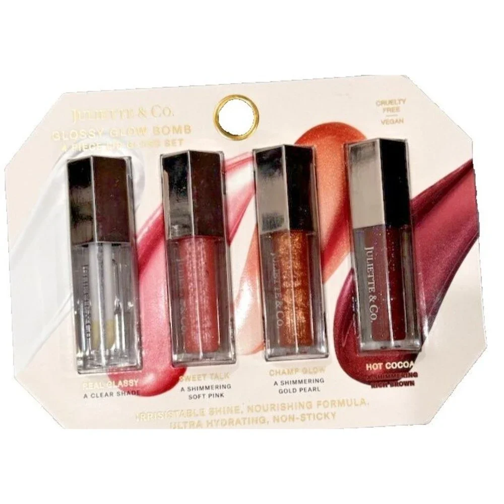 Juliette & Co Glossy Glow Bomb 4 Piece Lip Gloss Set